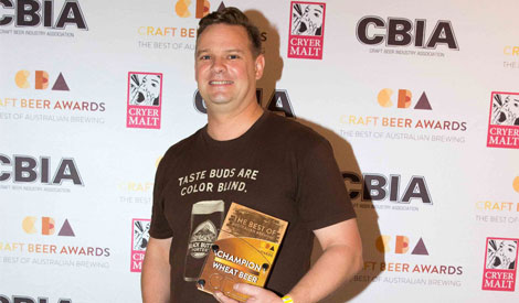 Feral Brewing Company's Brendan Varis at the Craft Beer Awards