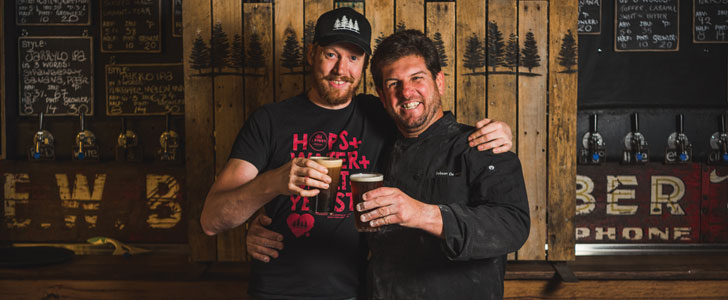 (l-r)-4-Pines-brewer-Garrett-and-chef-Rob-de-Paulo_new