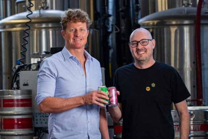 Otherside Brewing Managing Director, James Legge and Nowhereman Brewing Co. Founder Reece Wheadon